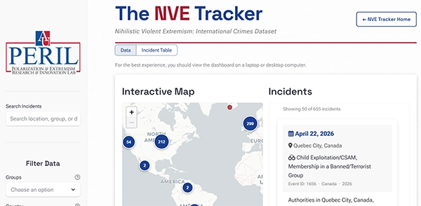 NVE Tracker dashboard screenshot